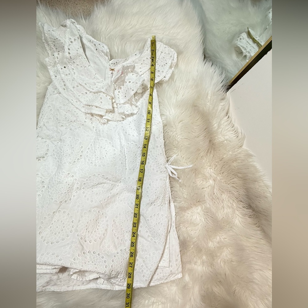 #552 Lilly Pulitzer Emiline White Eyelet Romper size 00 - Picture 7 of 11